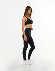 Active Rib Full Length Tights - Black