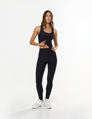 Active Rib Racer Singlet - Black