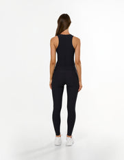 Active Rib Racer Singlet - Black