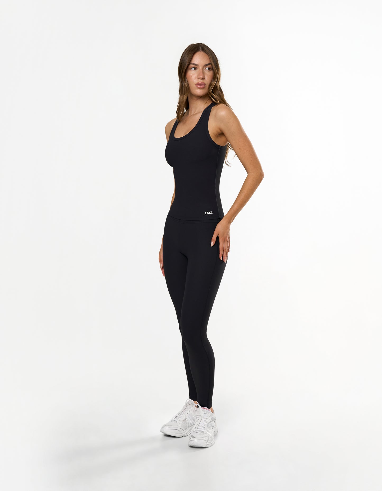 Active Rib Full Length Tights - Black