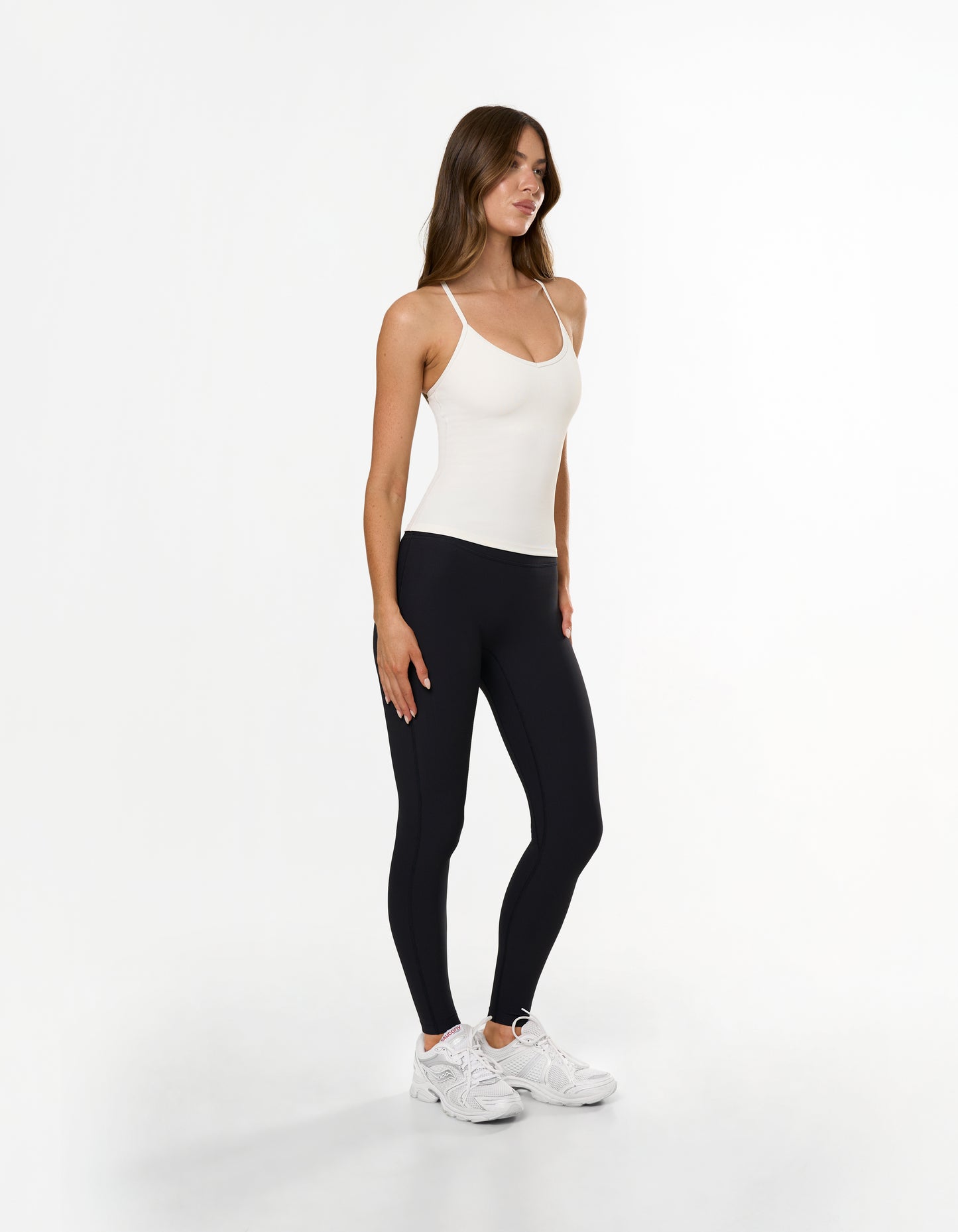 Active Rib Strappy Singlet - White