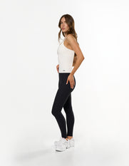 Active Rib Strappy Singlet - White