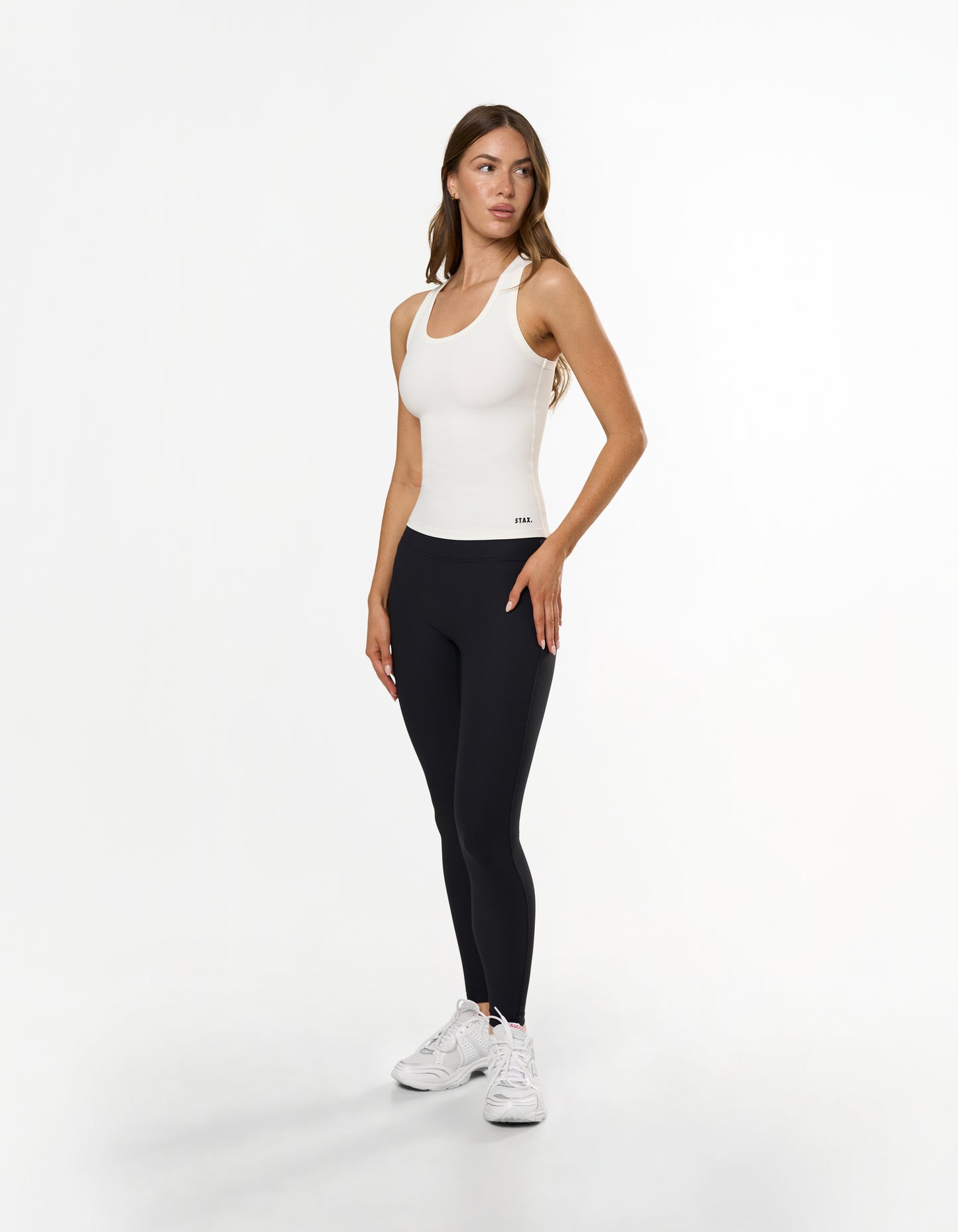 Active Rib Racer Singlet - White