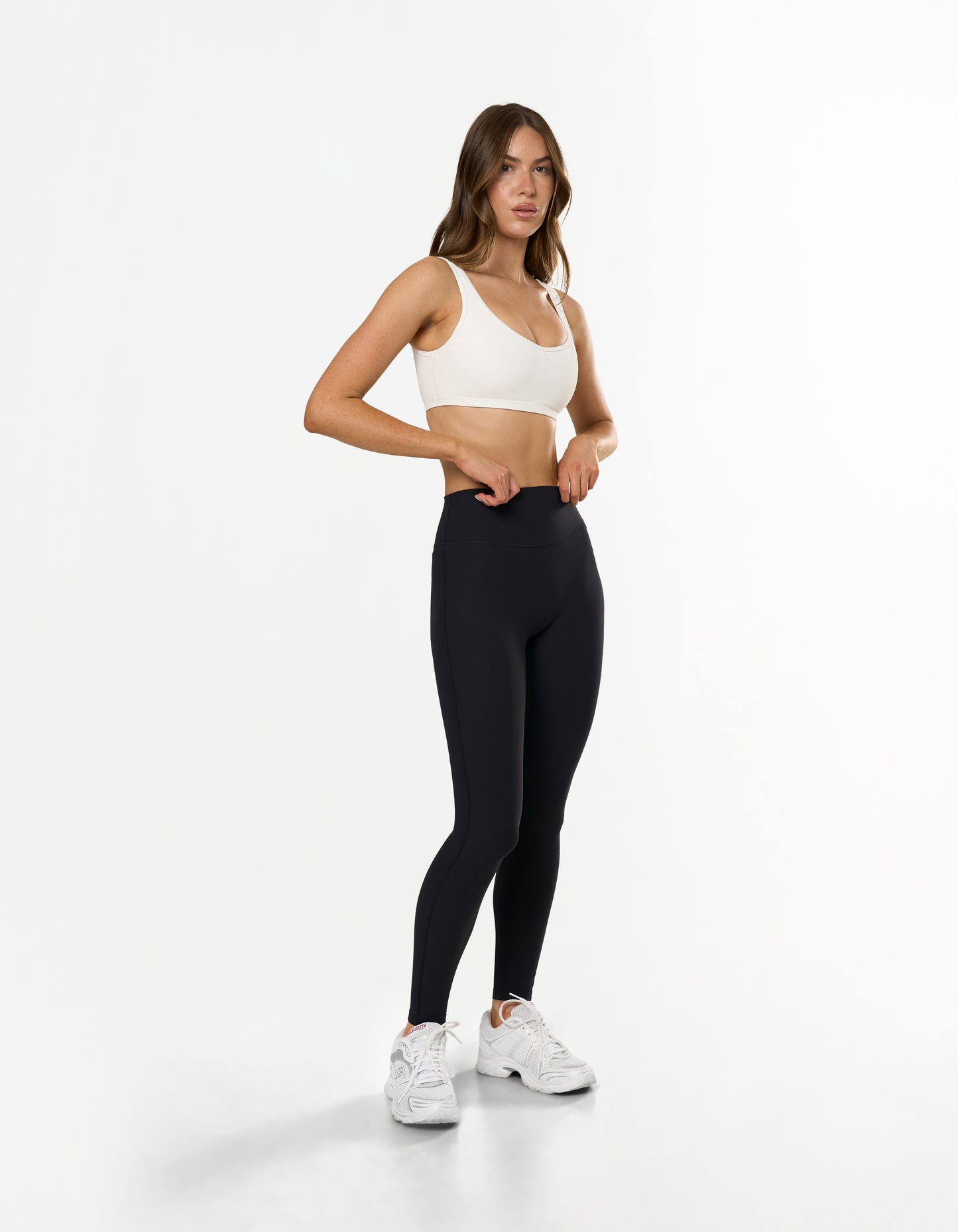 Active Rib Crop - White