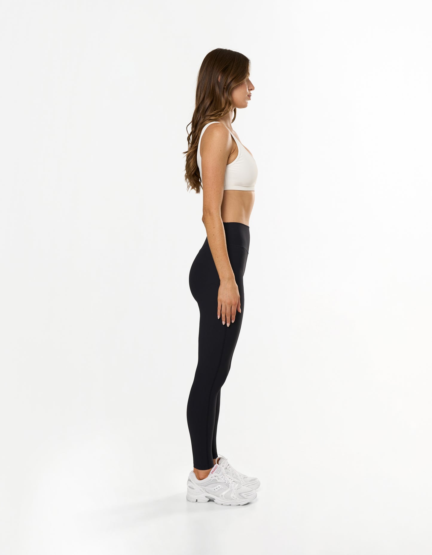 Active Rib Crop - White