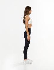Active Rib Crop - White