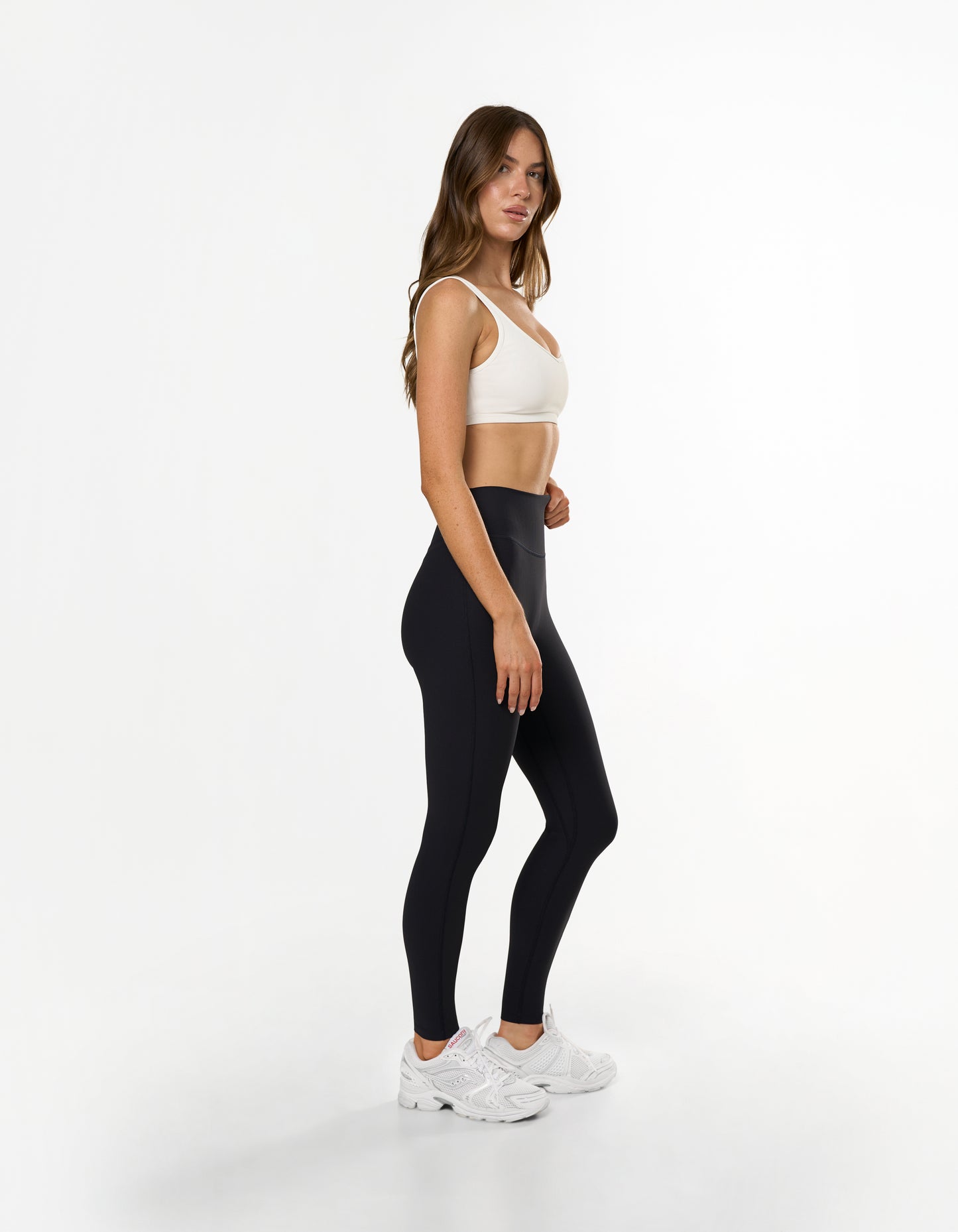 Active Rib Crop - White