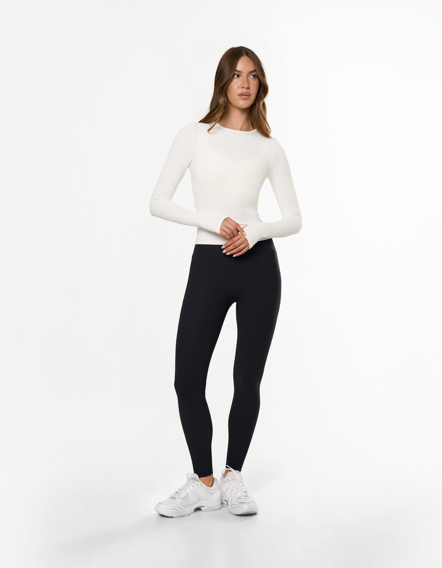 Active Rib Long Sleeve - White