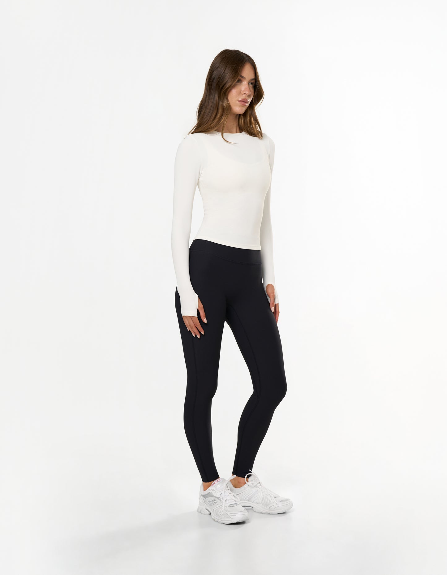 Active Rib Long Sleeve - White