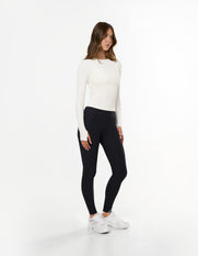 Active Rib Long Sleeve - White