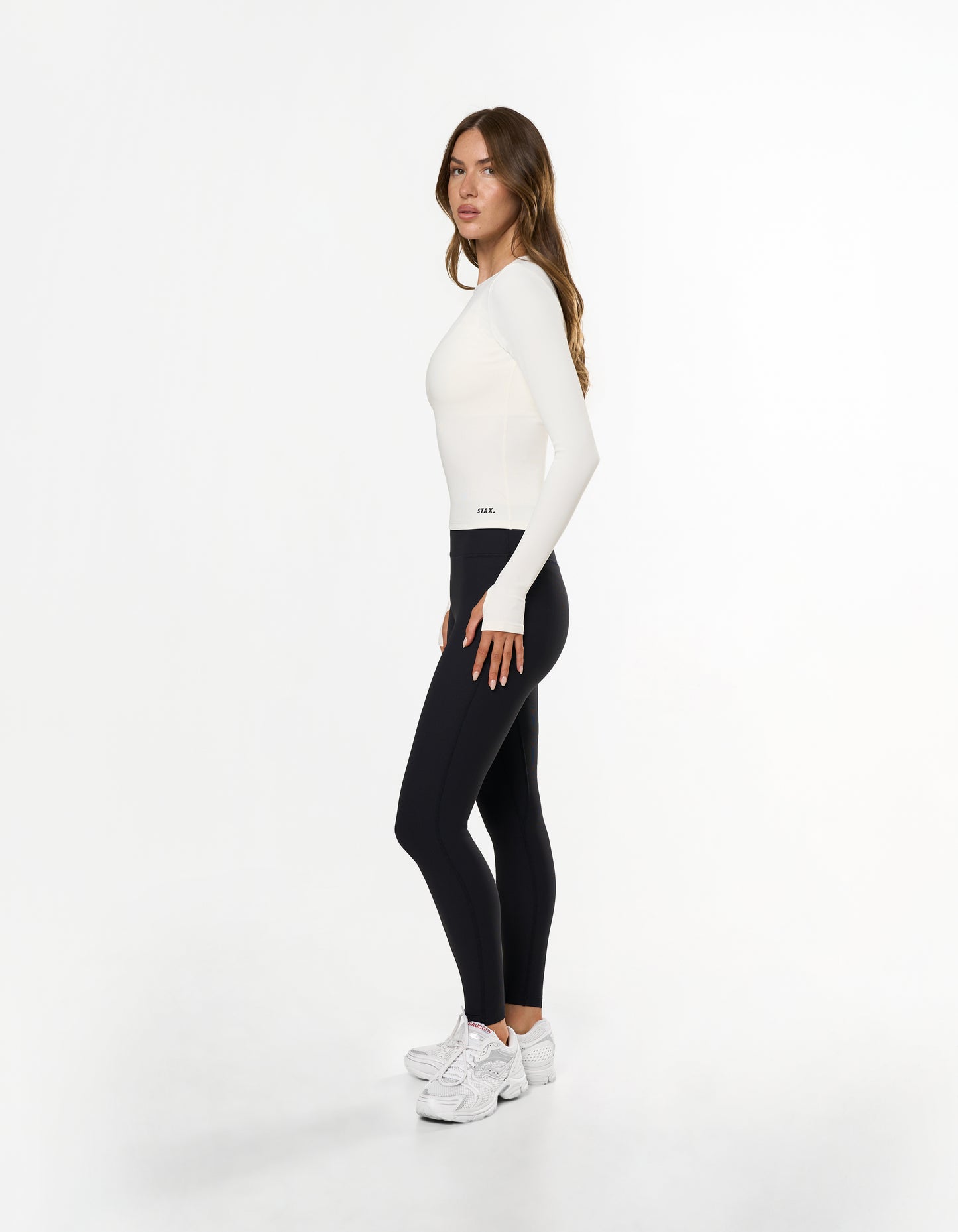 Active Rib Long Sleeve - White