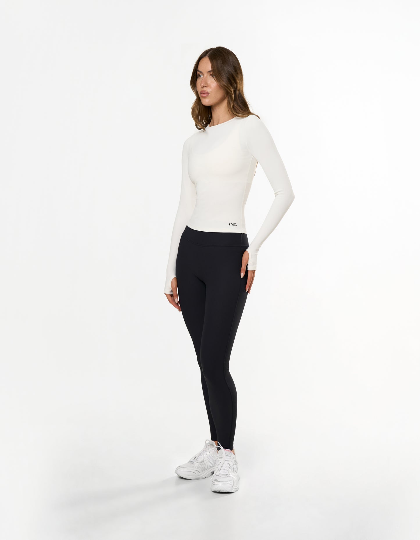 Active Rib Long Sleeve - White
