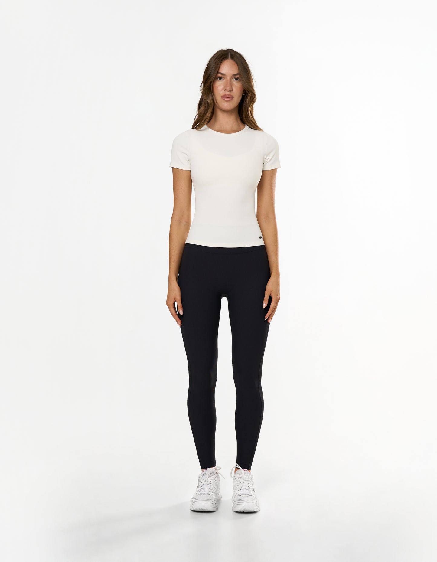 Active Rib Fitted Tee - White