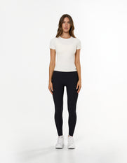 Active Rib Fitted Tee - White