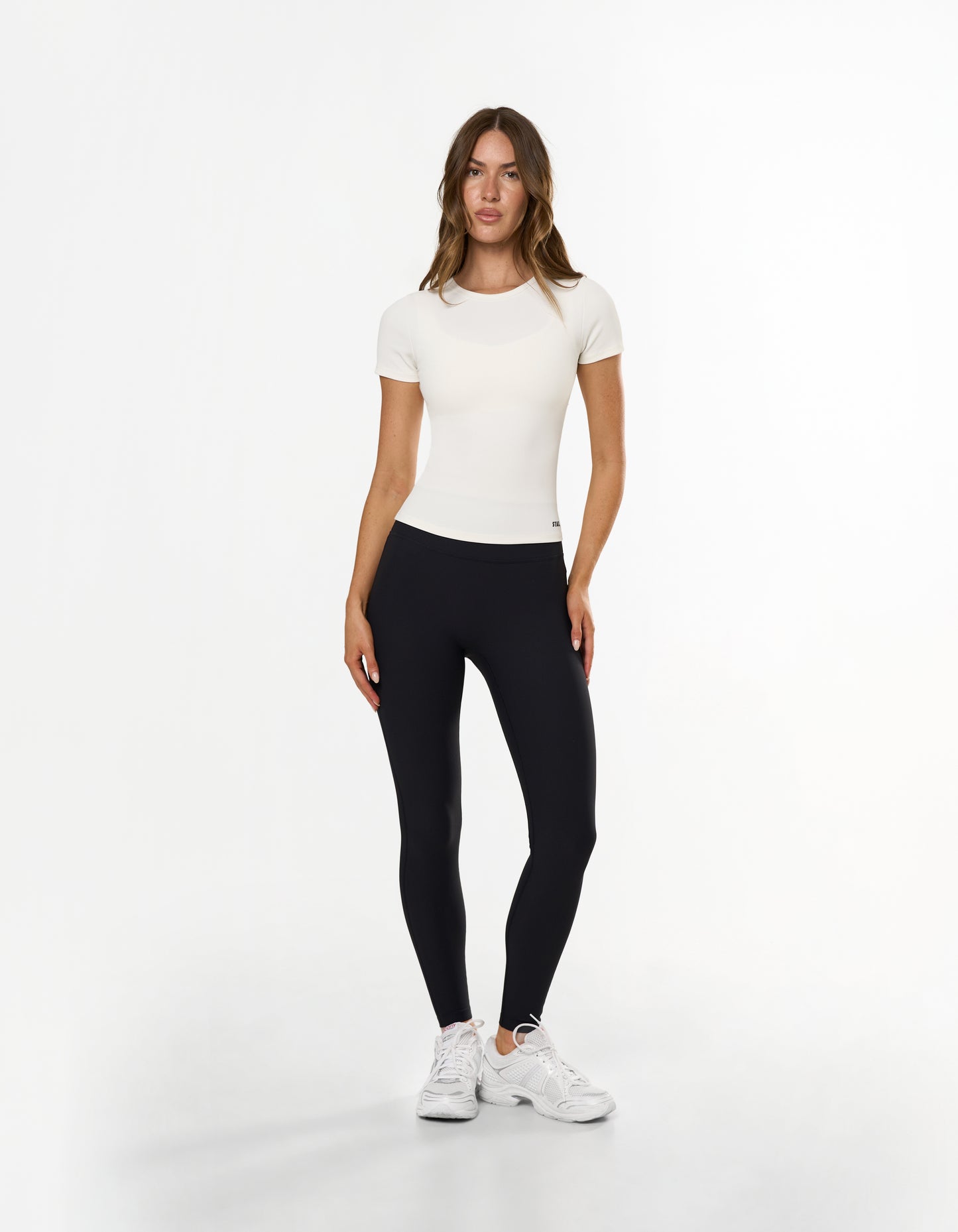 Active Rib Fitted Tee - White