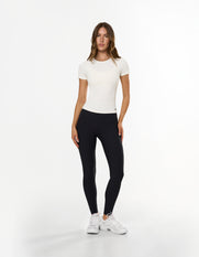 Active Rib Fitted Tee - White