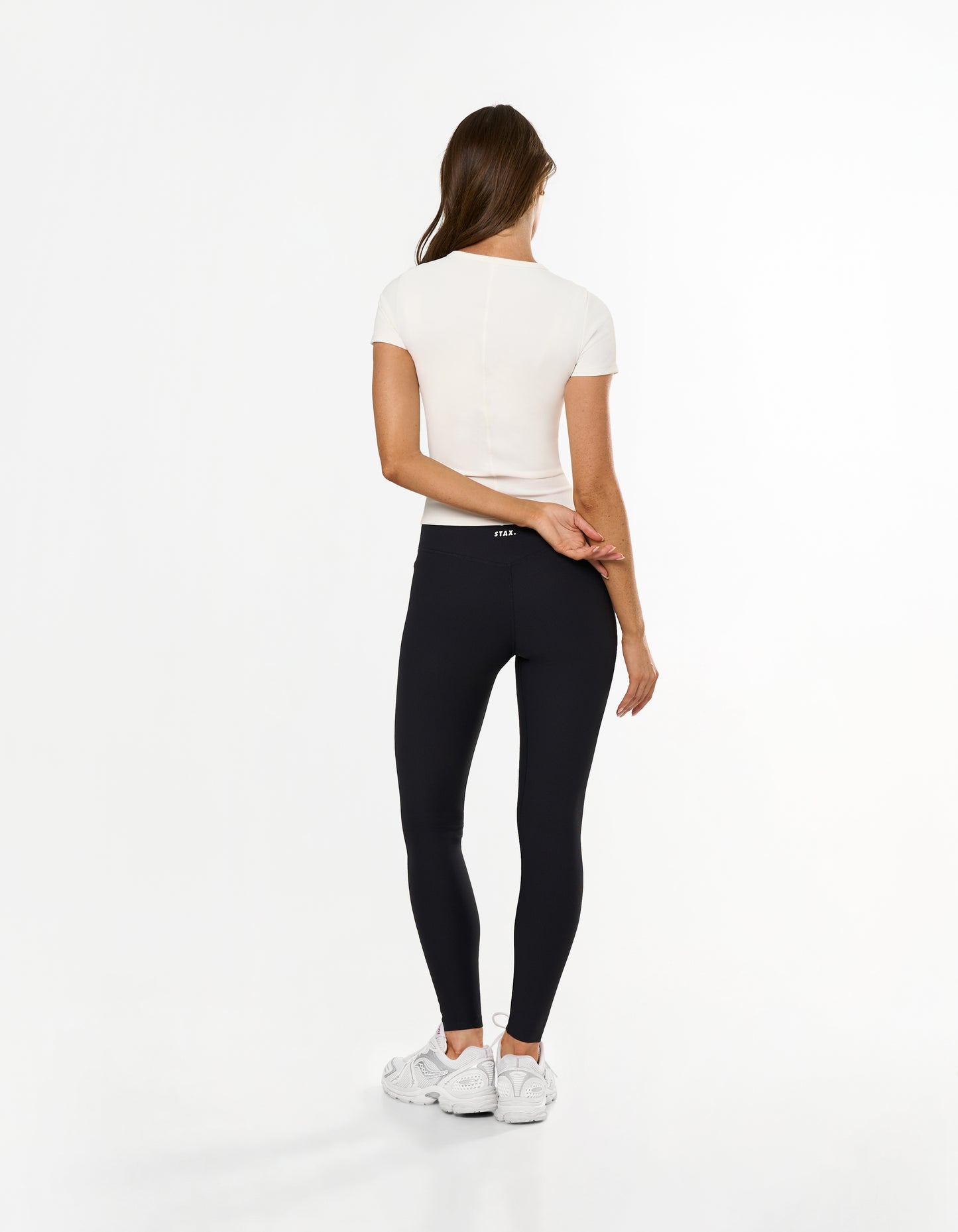 Active Rib Fitted Tee - White