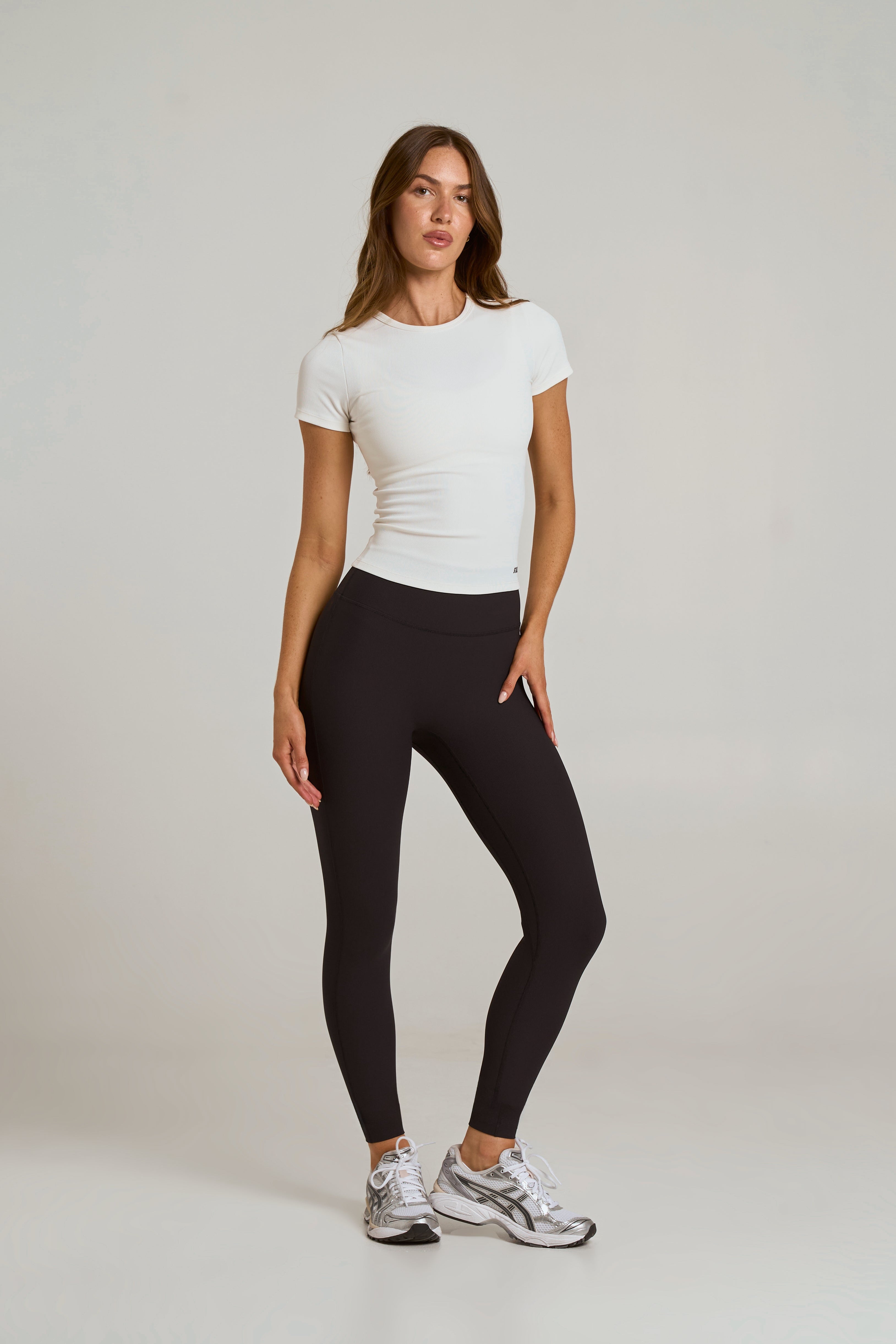 Active Rib Full Length Tights - Black