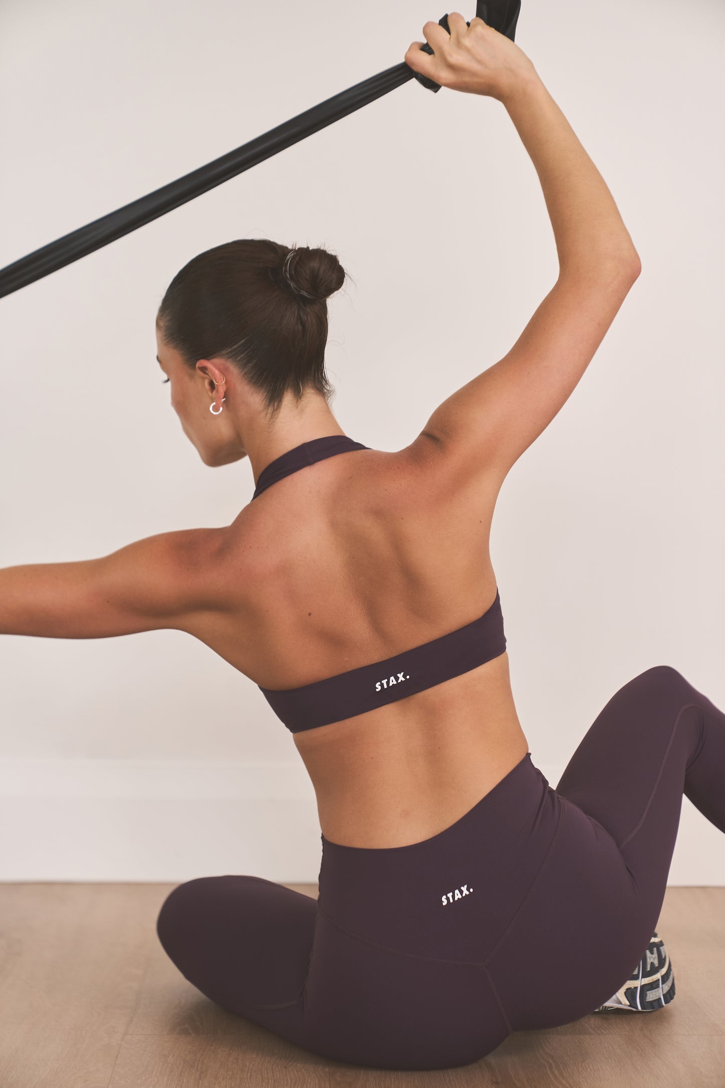 Square Neck Halter Crop Airlyte - Plum