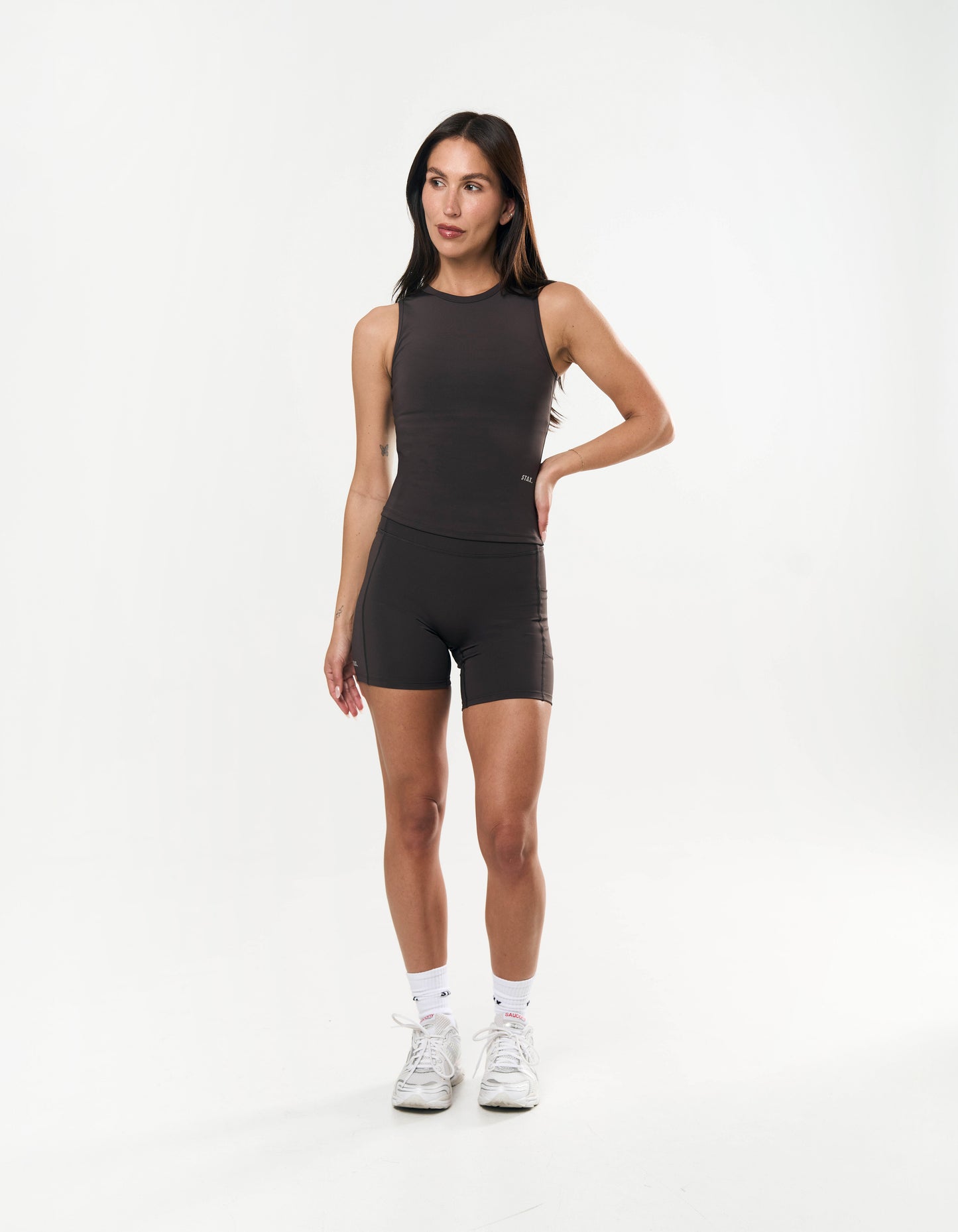 Pocket Midi Bike Shorts Astryx - Truffle