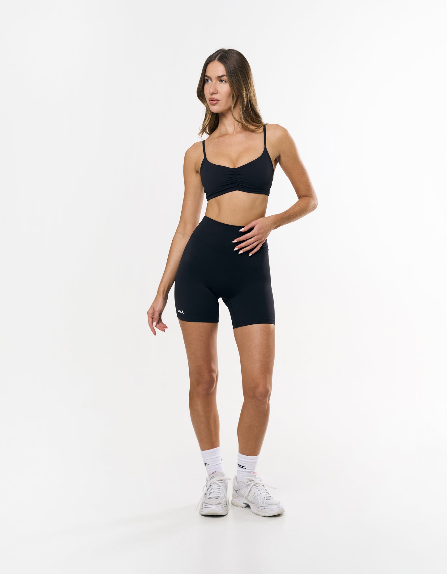 Ruched Crop Airlyte - Black