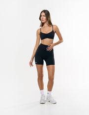 Ruched Crop Airlyte - Black