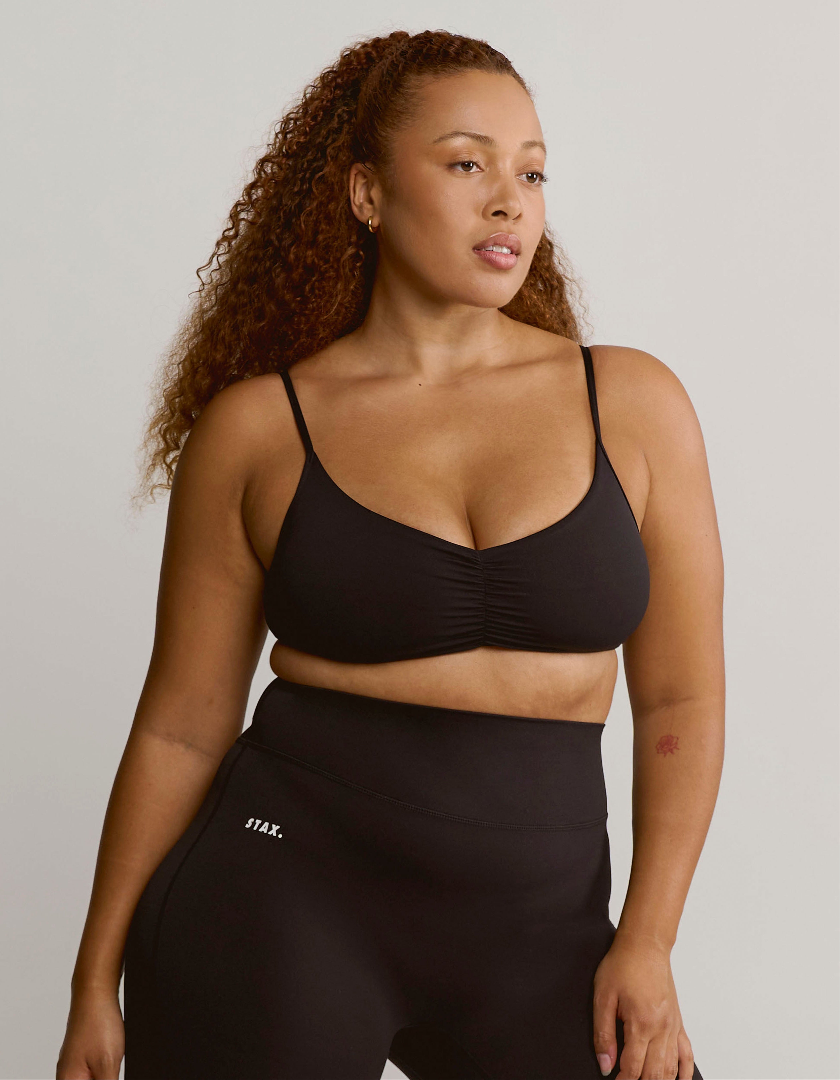 Ruched Crop Airlyte - Black