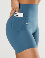 Phone Pocket Midi Bike Shorts NANDEX ™ - Dark Blue