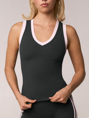 Cue V Neck Tank NANDEX™ - Shadow