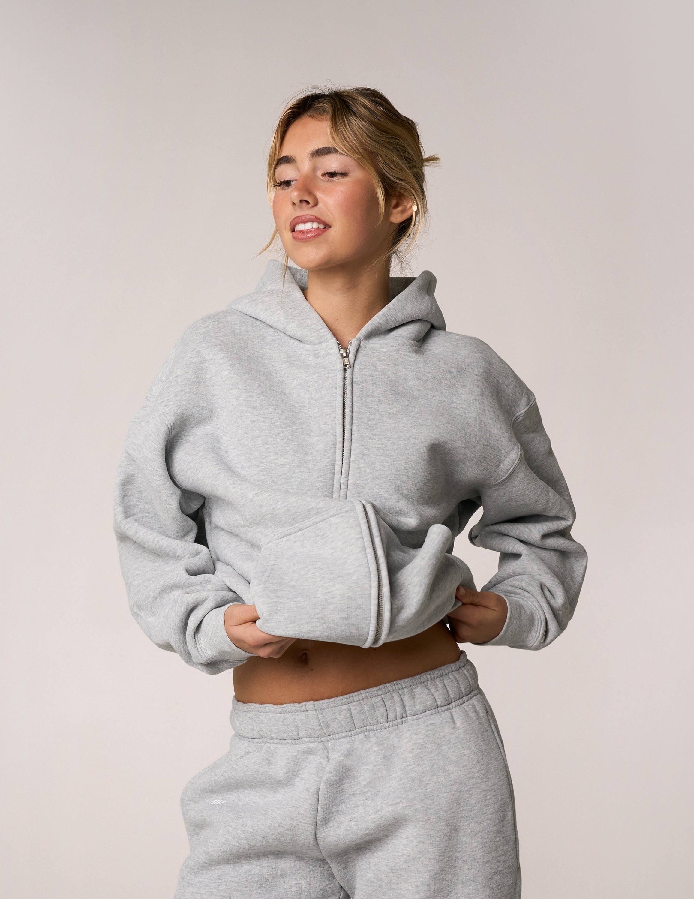 Zip Hoodie Solfleece® - Grey Marle