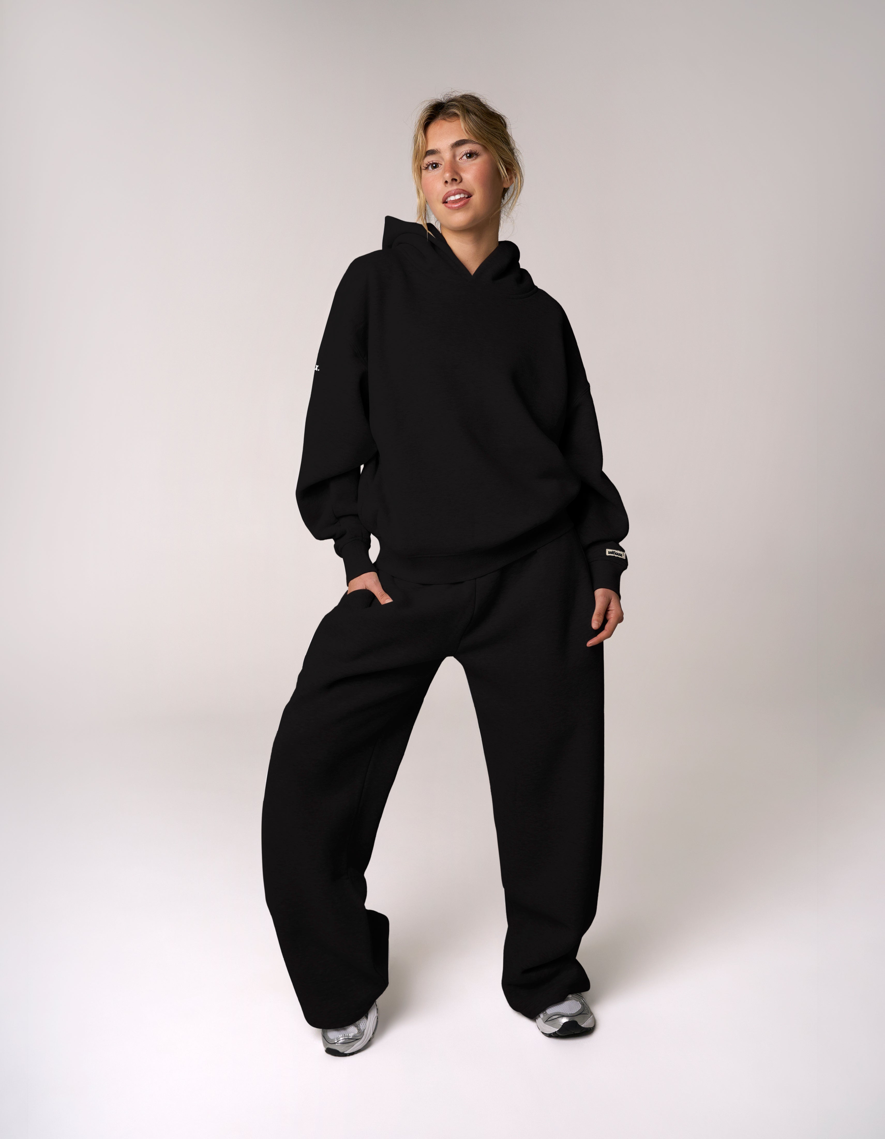 Wide Leg Joggers Solfleece® - Black