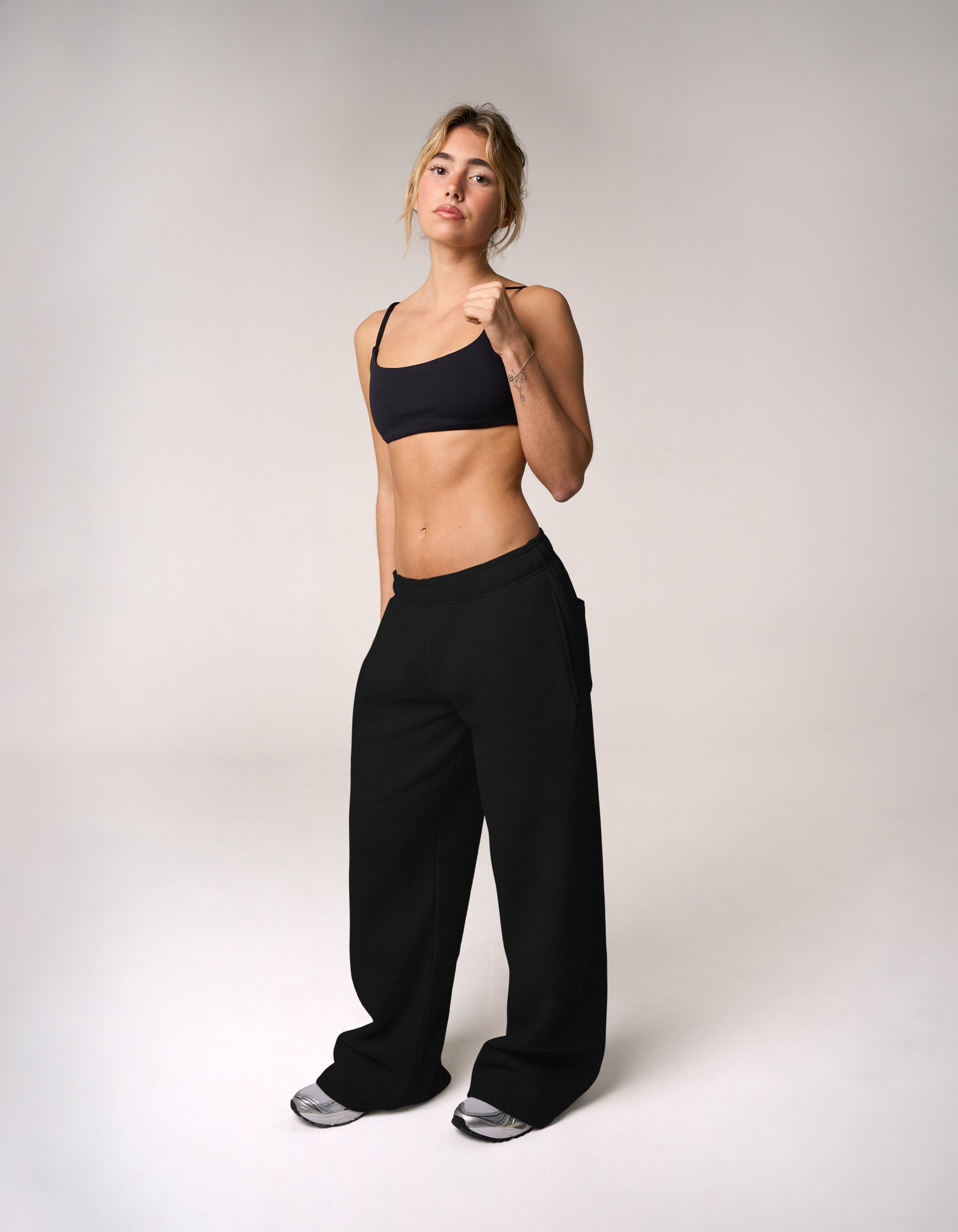 Wide Leg Joggers Solfleece® - Black