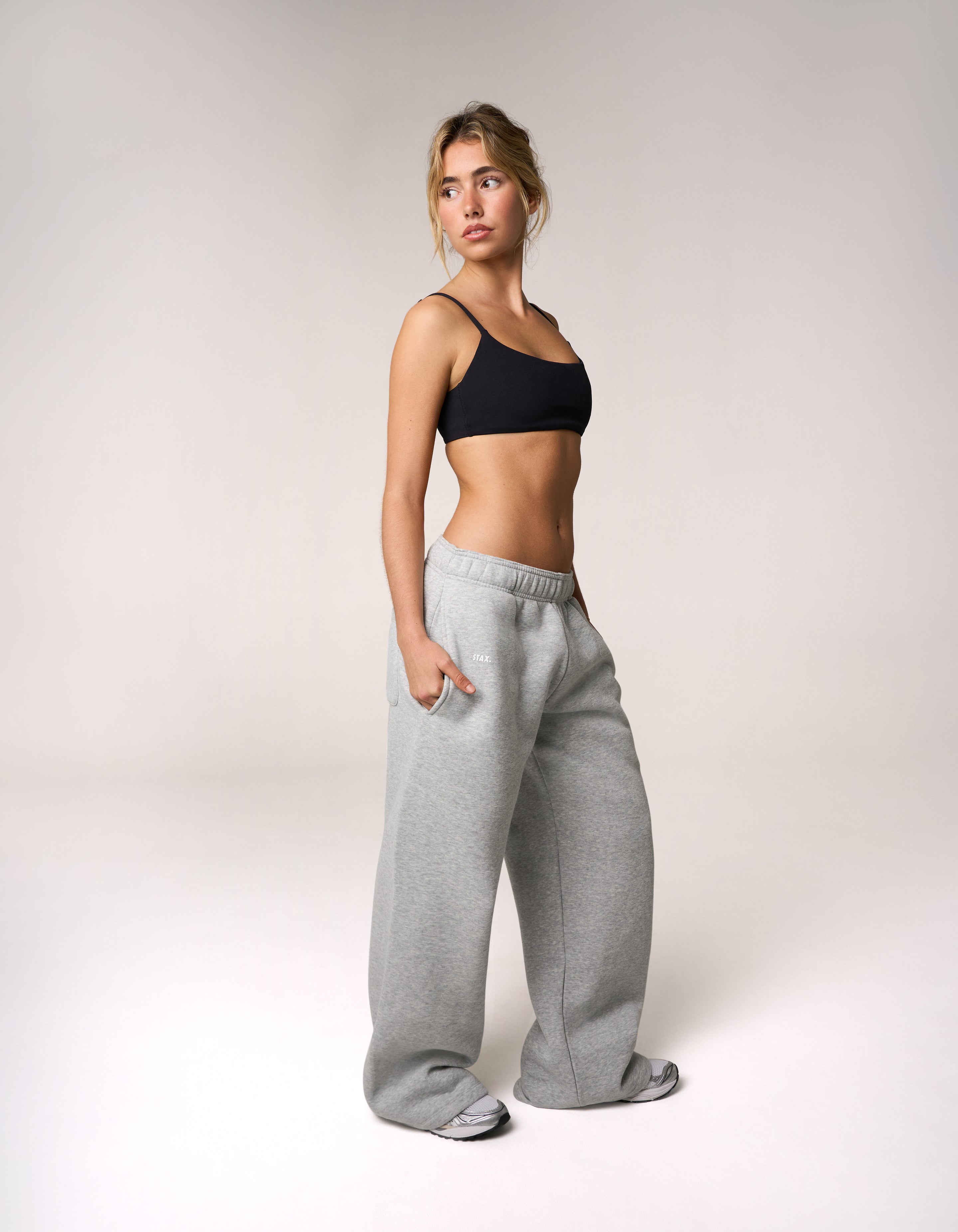 Wide Leg Joggers Solfleece® - Grey Marle