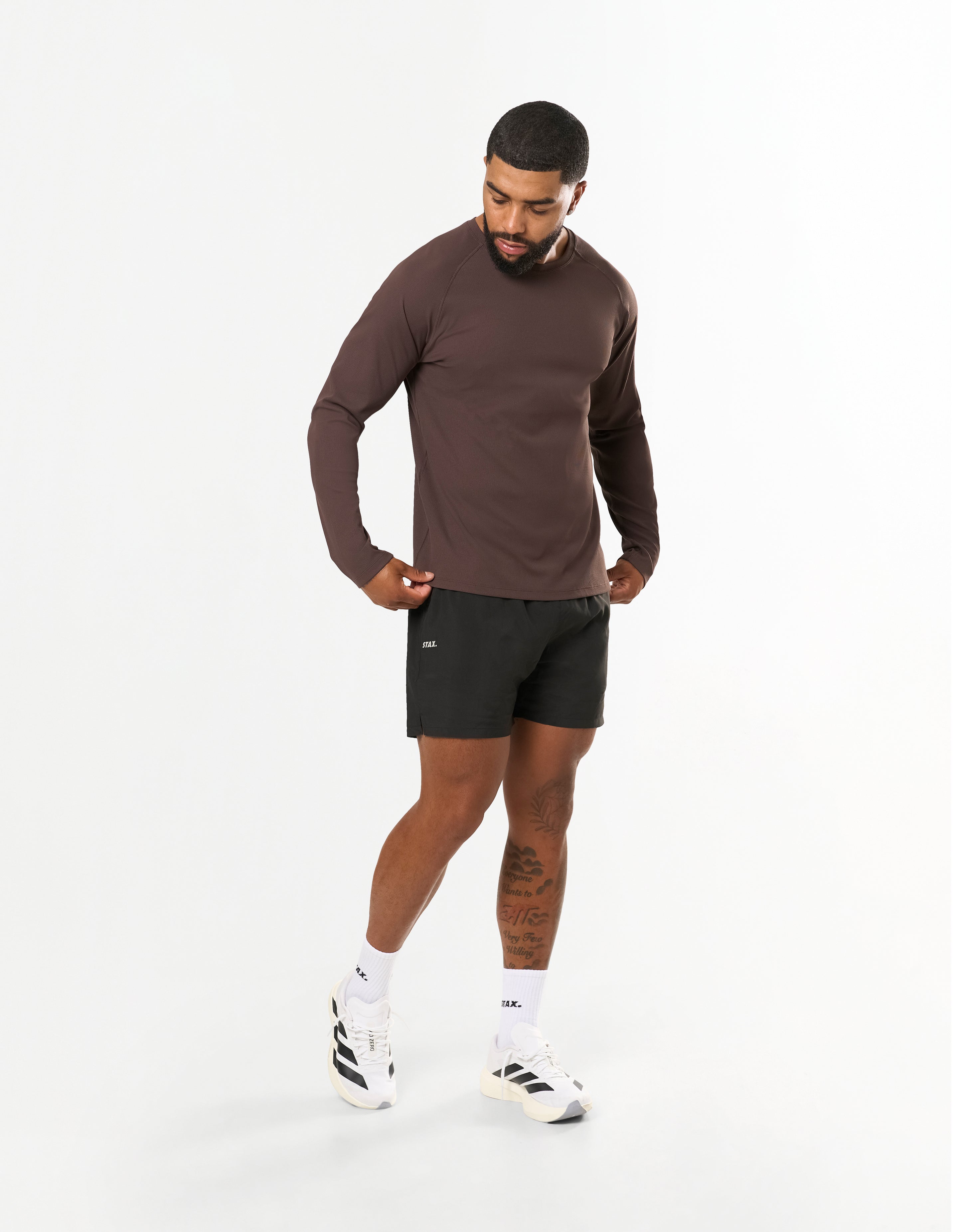 Conqr Waffle Long Sleeve - Brown