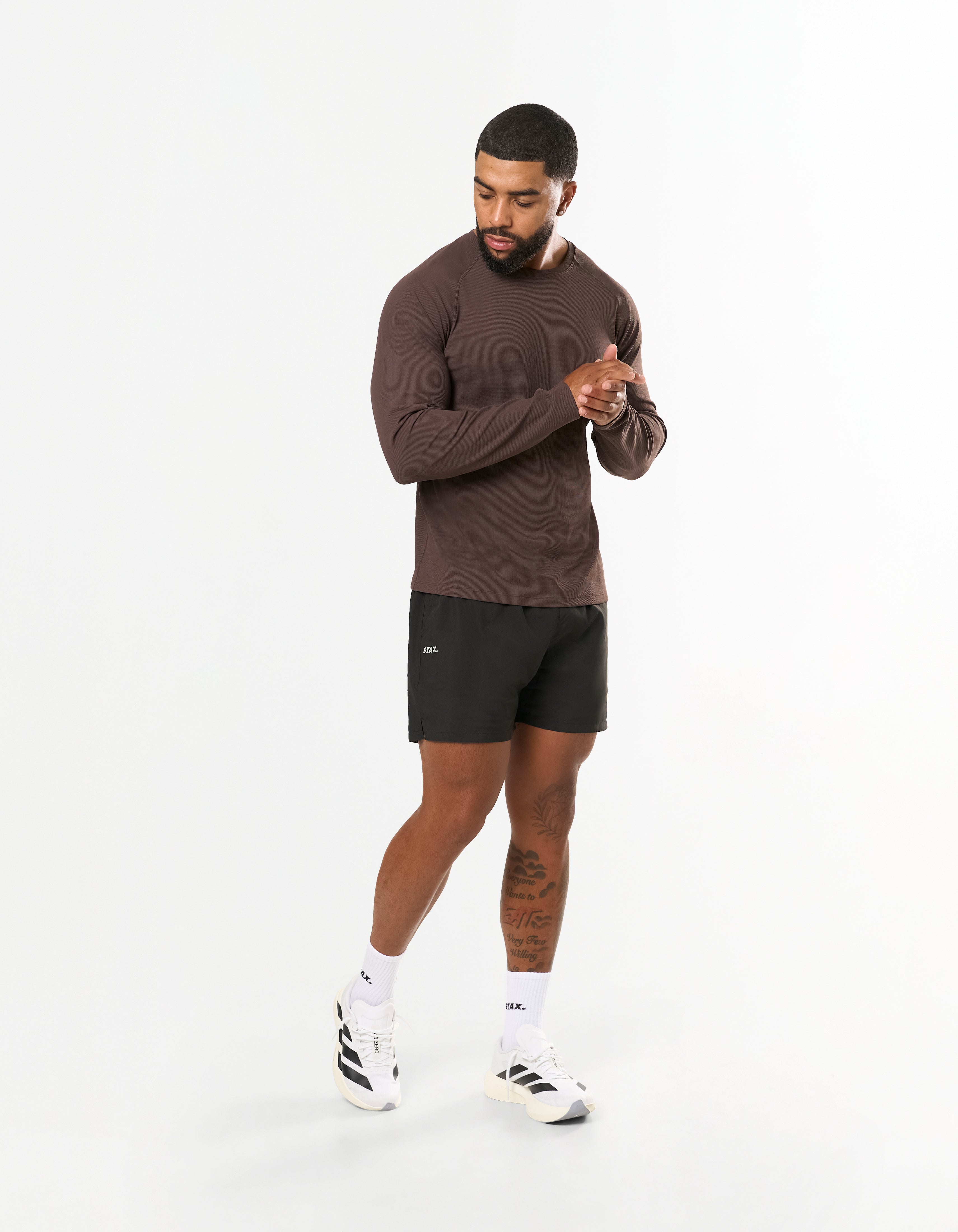Conqr Waffle Long Sleeve - Brown