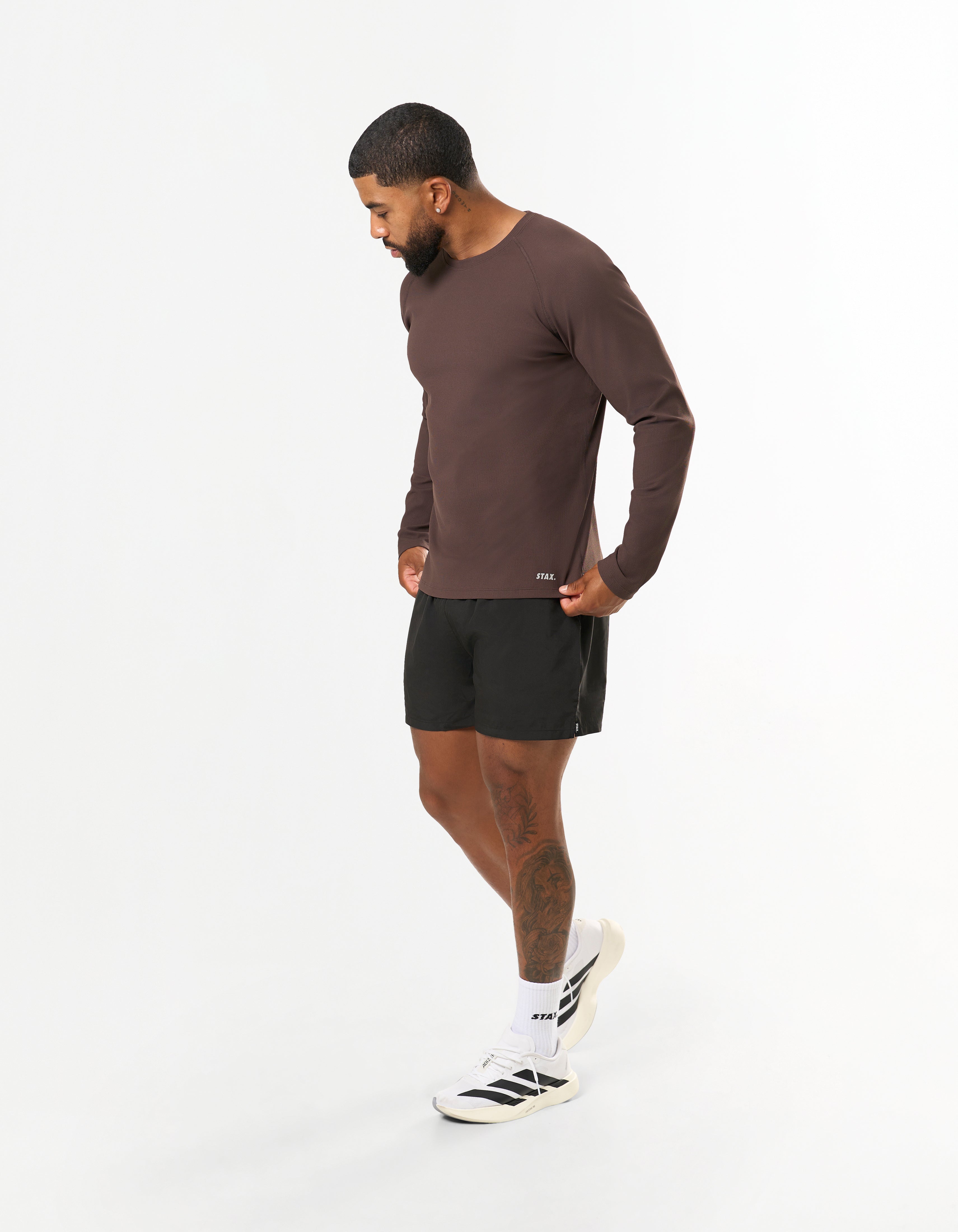 Conqr Waffle Long Sleeve - Brown