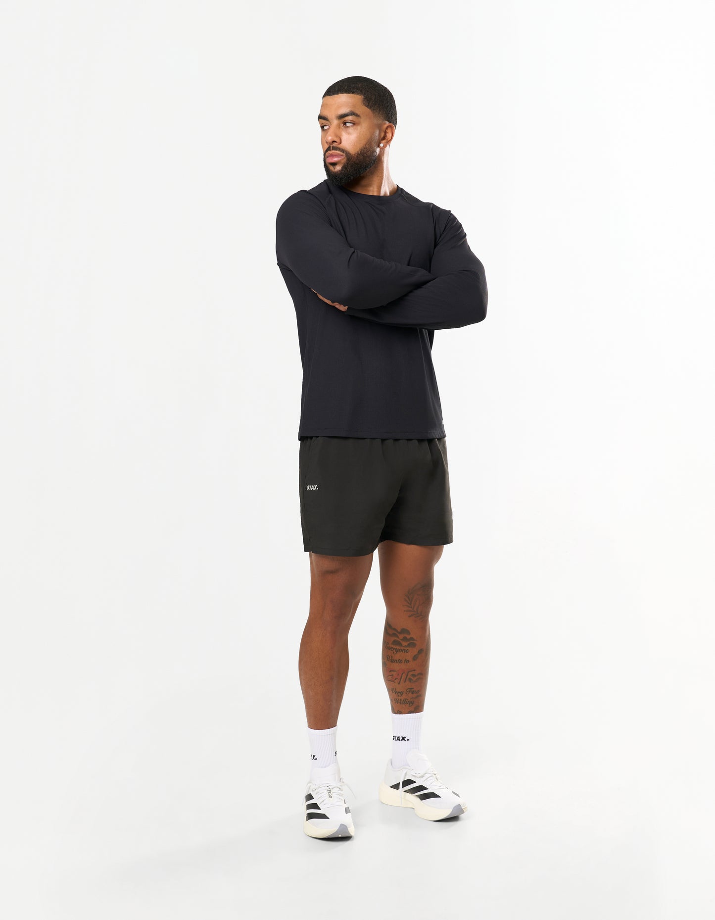 Conqr Waffle Long Sleeve - Black