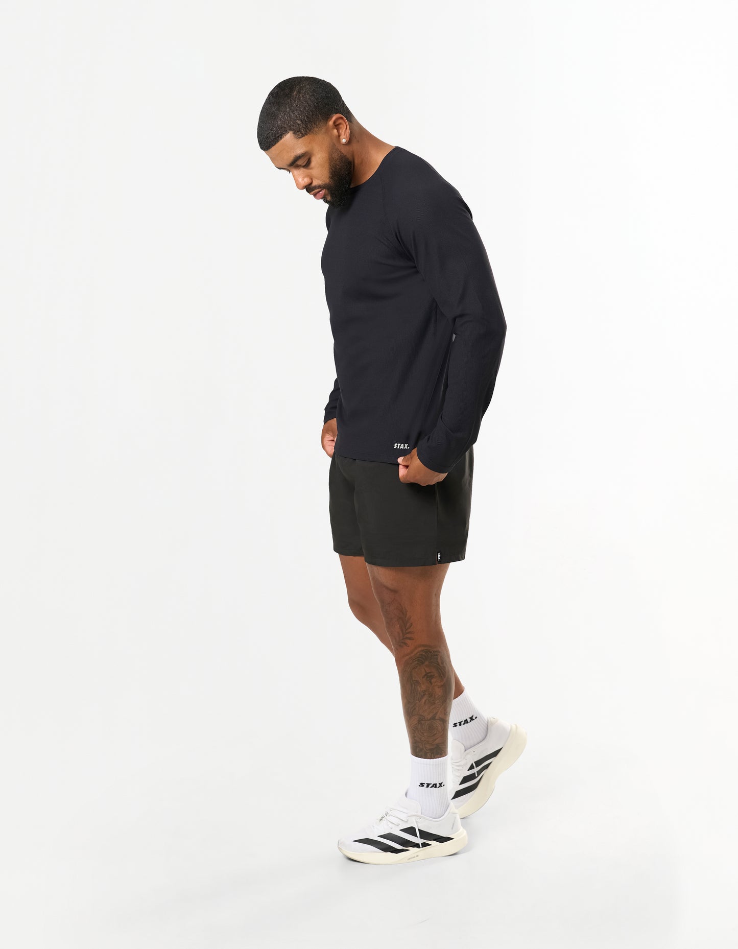 Conqr Waffle Long Sleeve - Black
