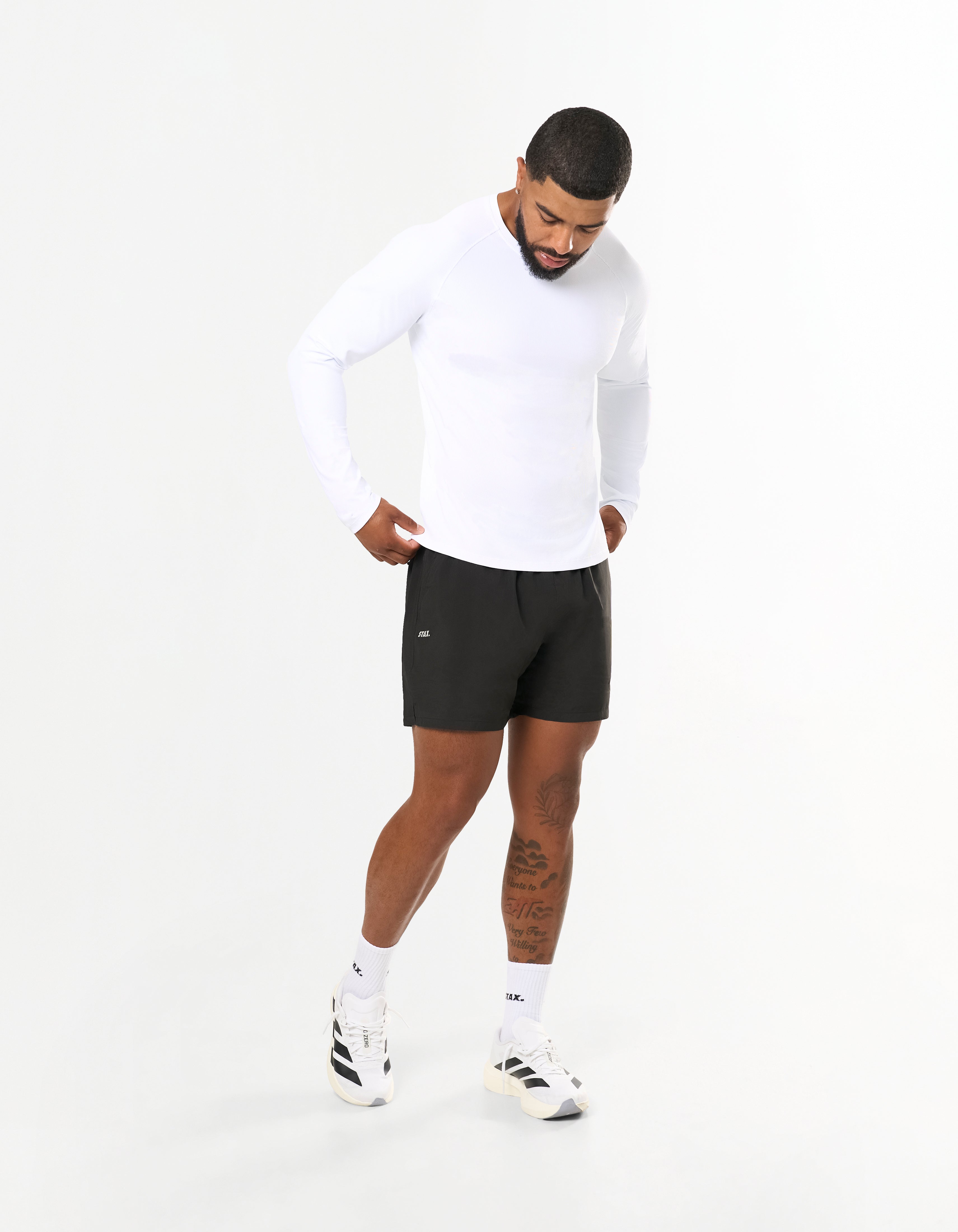 Conqr Waffle Long Sleeve - White