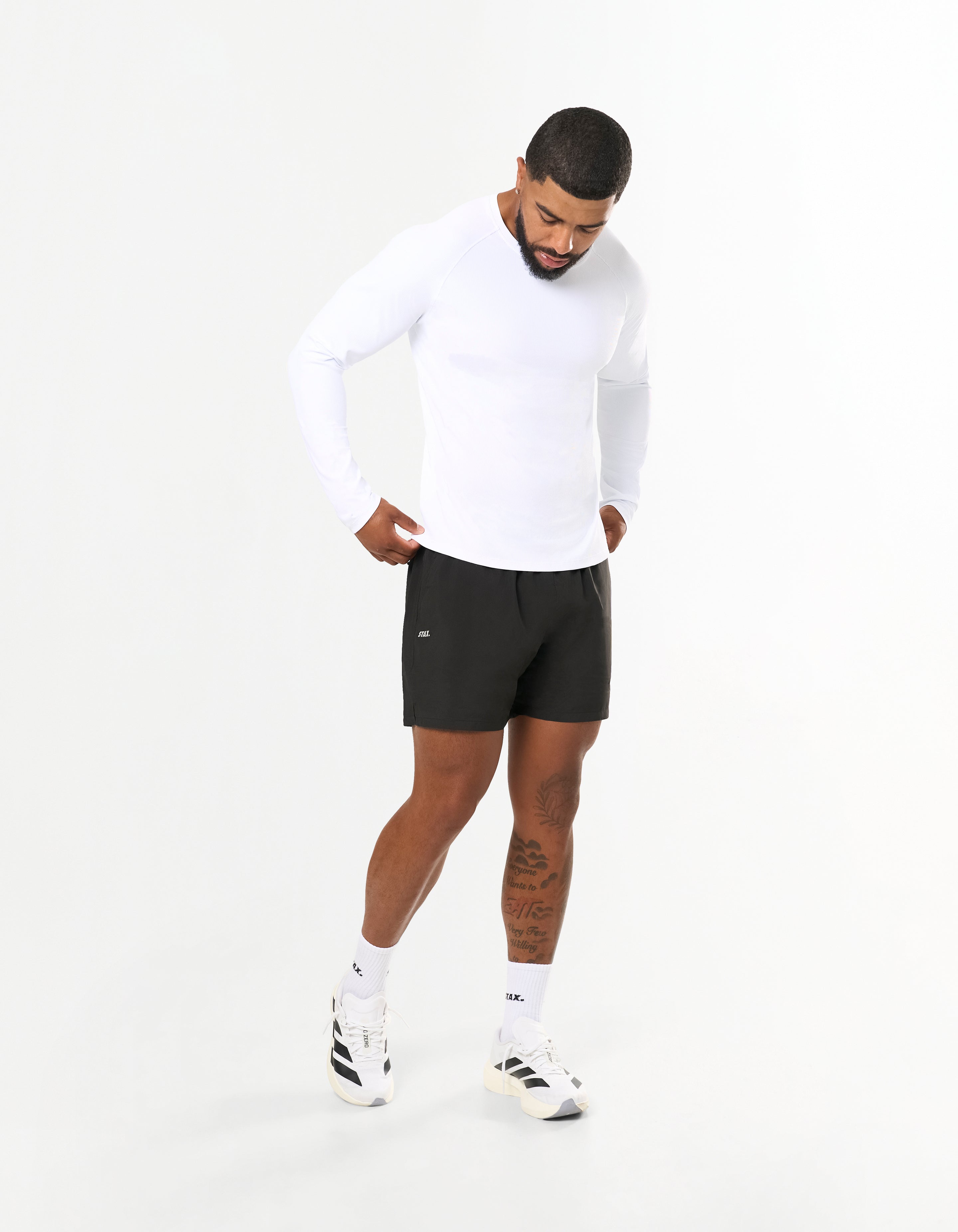 Conqr Waffle Long Sleeve - White