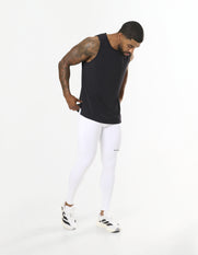 Mens Compressive Phone Pocket Tights - White