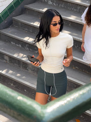 Active Rib Midi Bike Shorts - Alpine