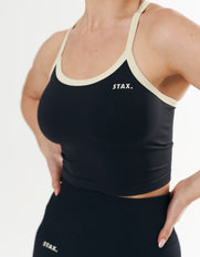 Seamless Kic Cropped Tank - Astro/Cream