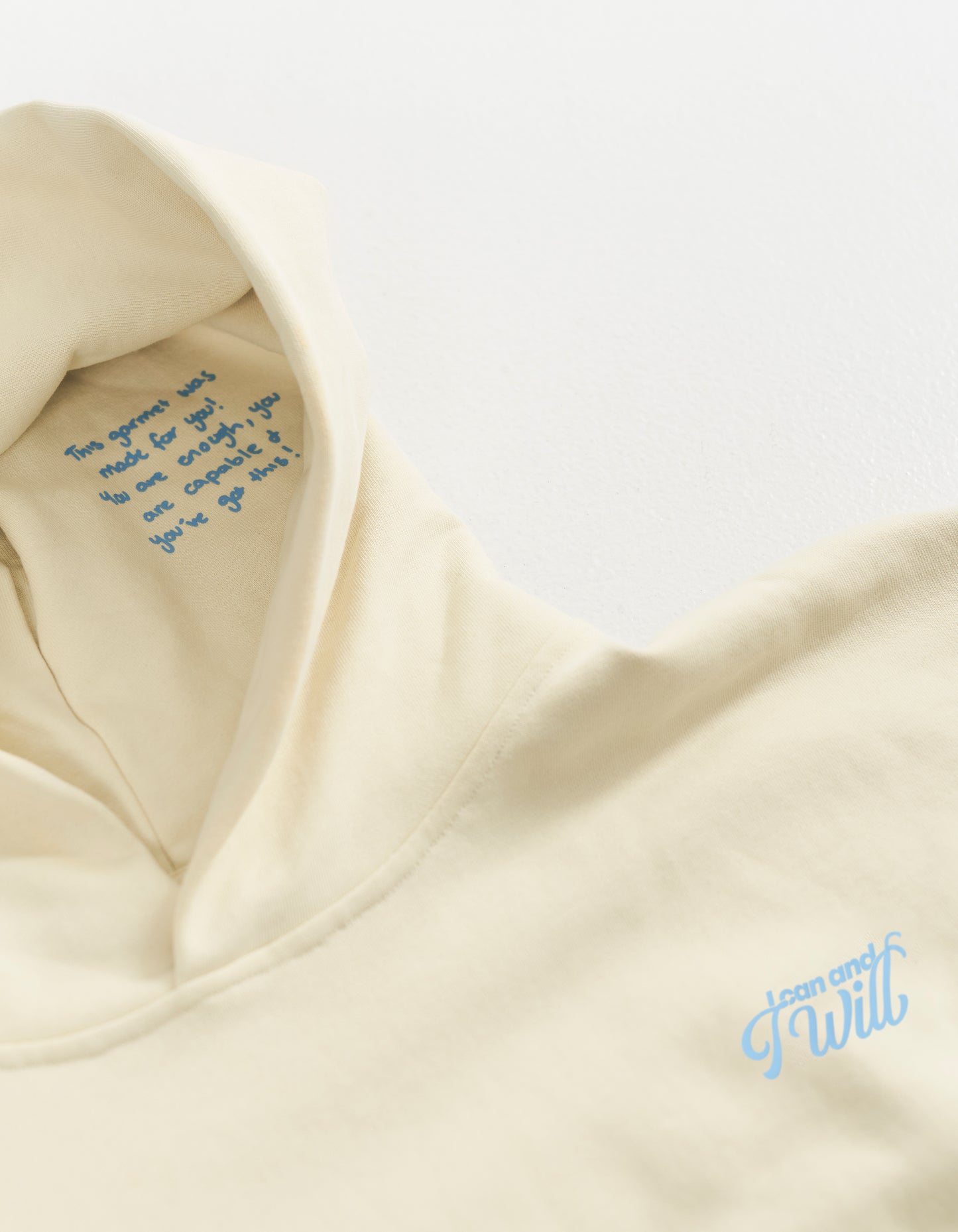 Kic I Will Hoodie - Cream