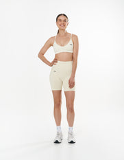 Seamless Kic Midi Bike Shorts - Cream