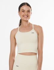 Seamless Kic Cropped Tank - Cream