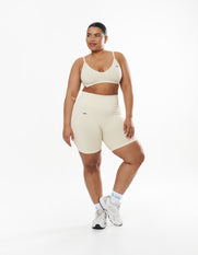 Seamless Kic Midi Bike Shorts - Cream