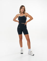 Seamless Kic Cropped Tank - Astro/Cream