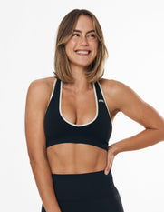 Seamless Kic Halter Crop - Astro/Cream