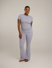 Cotton Comfort Fold Over Flare - Grey Marle